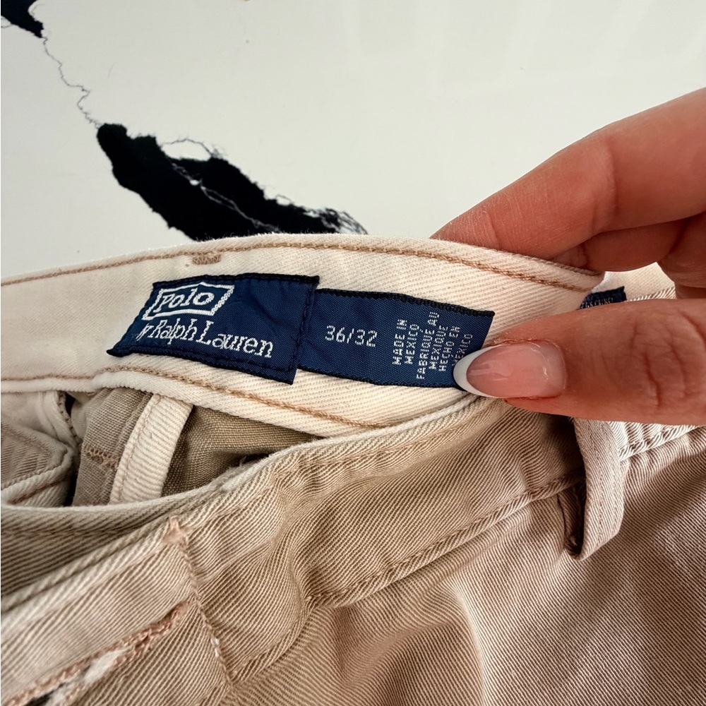 Polo by Ralph Lauren Beige Khaki Chinos with Paint Splatter - Picture 6 of 8